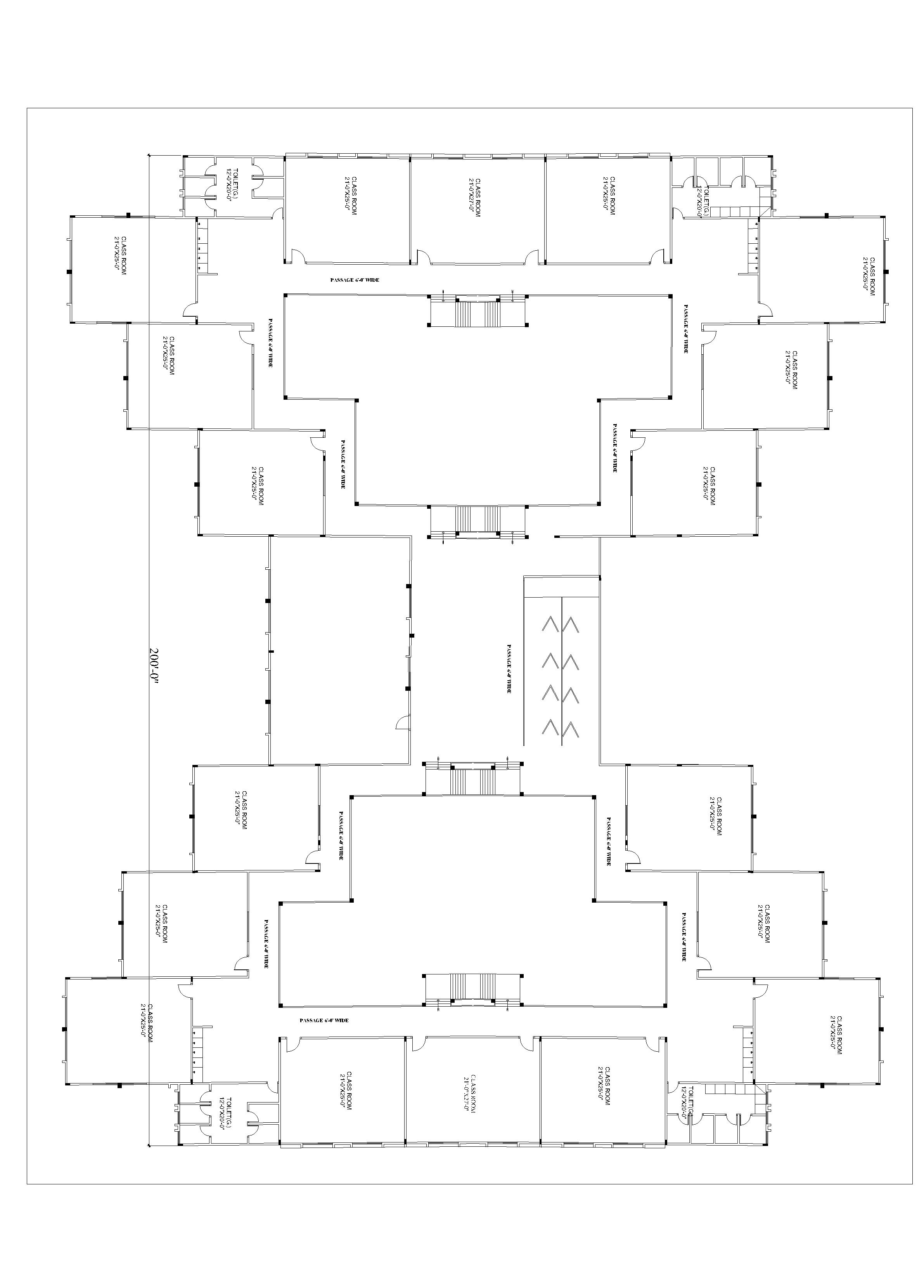 School Building Architecture Plan